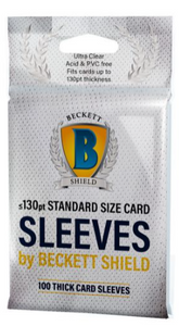 Beckett Shield Thick 130pt soft penny sleeve 5pk 100ct each
