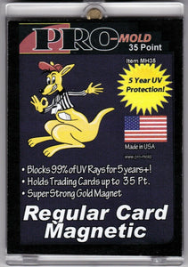5 PK LOT OF PRO-MOLD 35PT ONE TOUCH REGULAR MAGNETIC CARD HOLDER WTIH 5YR UV PROTECTION