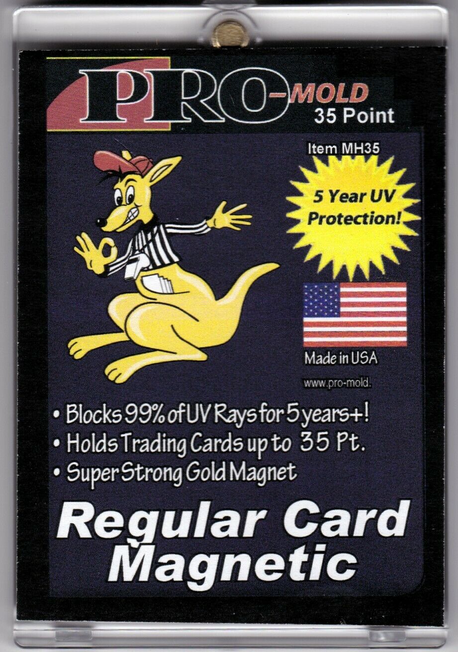 5 PK LOT OF PRO-MOLD 35PT ONE TOUCH REGULAR MAGNETIC CARD HOLDER WTIH 5YR UV PROTECTION